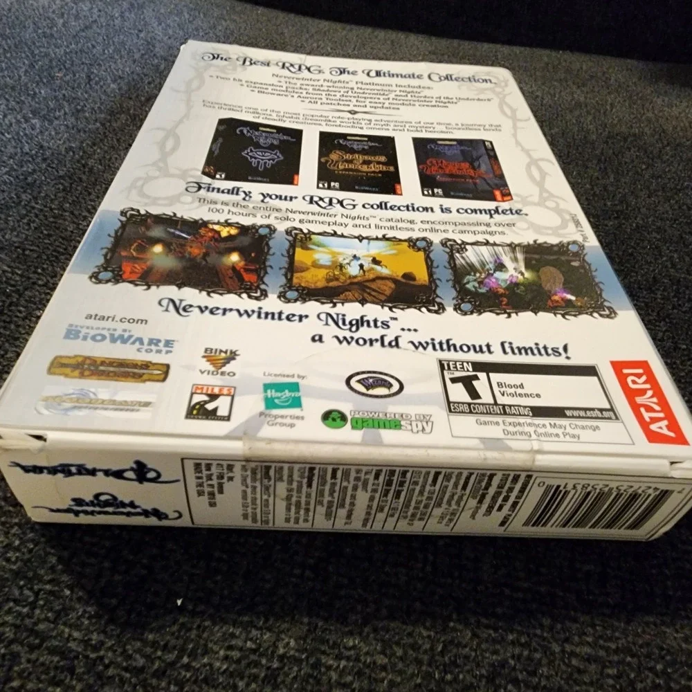 Neverwinter Nights: Platinum -- DVD‎ Edition (PC, 2004) Case And Booklet ONLY